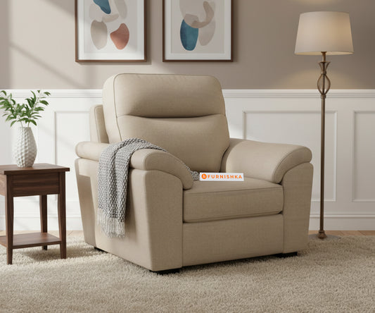 Martino Sofa 1 Seater Light Beige - Furnishka 