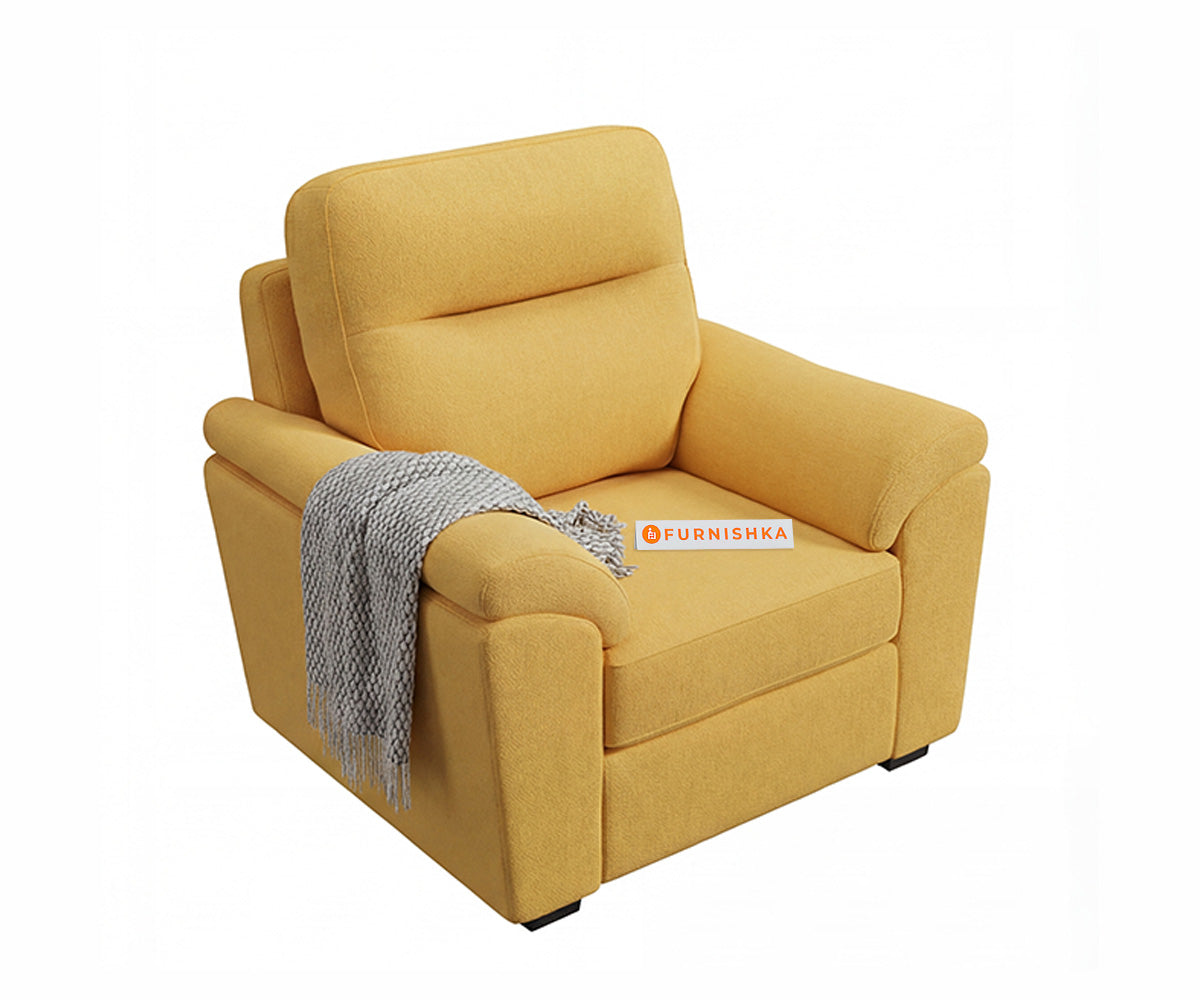 Martino Sofa 1 Seater Mustard Yellow - Furnishka