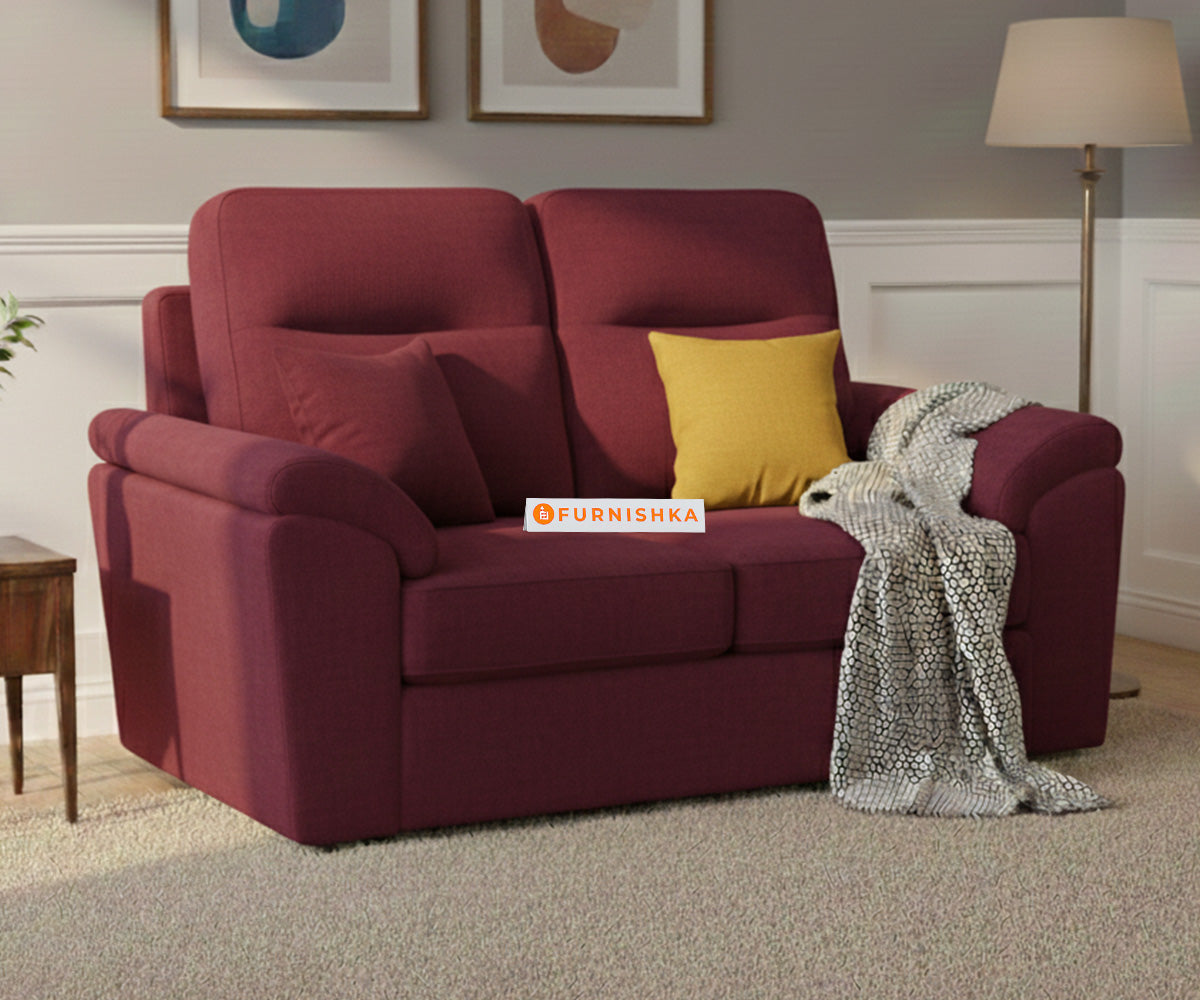 Martino Sofa 2 Seater Red Wine - Furnishka 