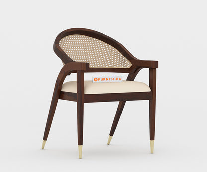 Mateo Cane Sheesham Wood Dining Chair - Furnishka 