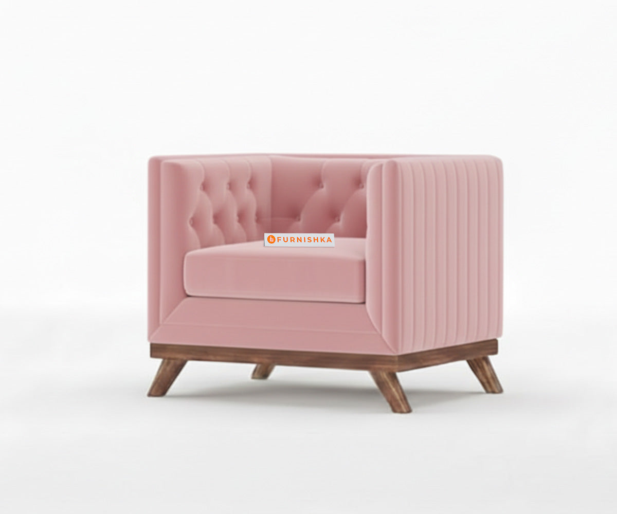 Matilda 3+1+1 Sofa Set Flamingo Pink - Furnishka