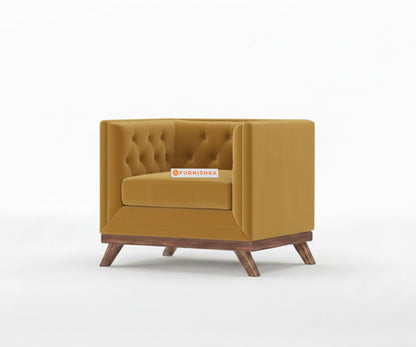 Matilda 3+1+1 Sofa Set Mustard Yellow - Furnishka