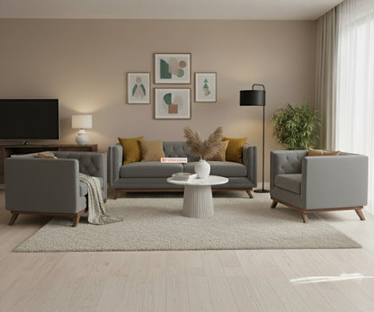 Matilda 3+1+1 Sofa Set Trout Grey - Furnishka