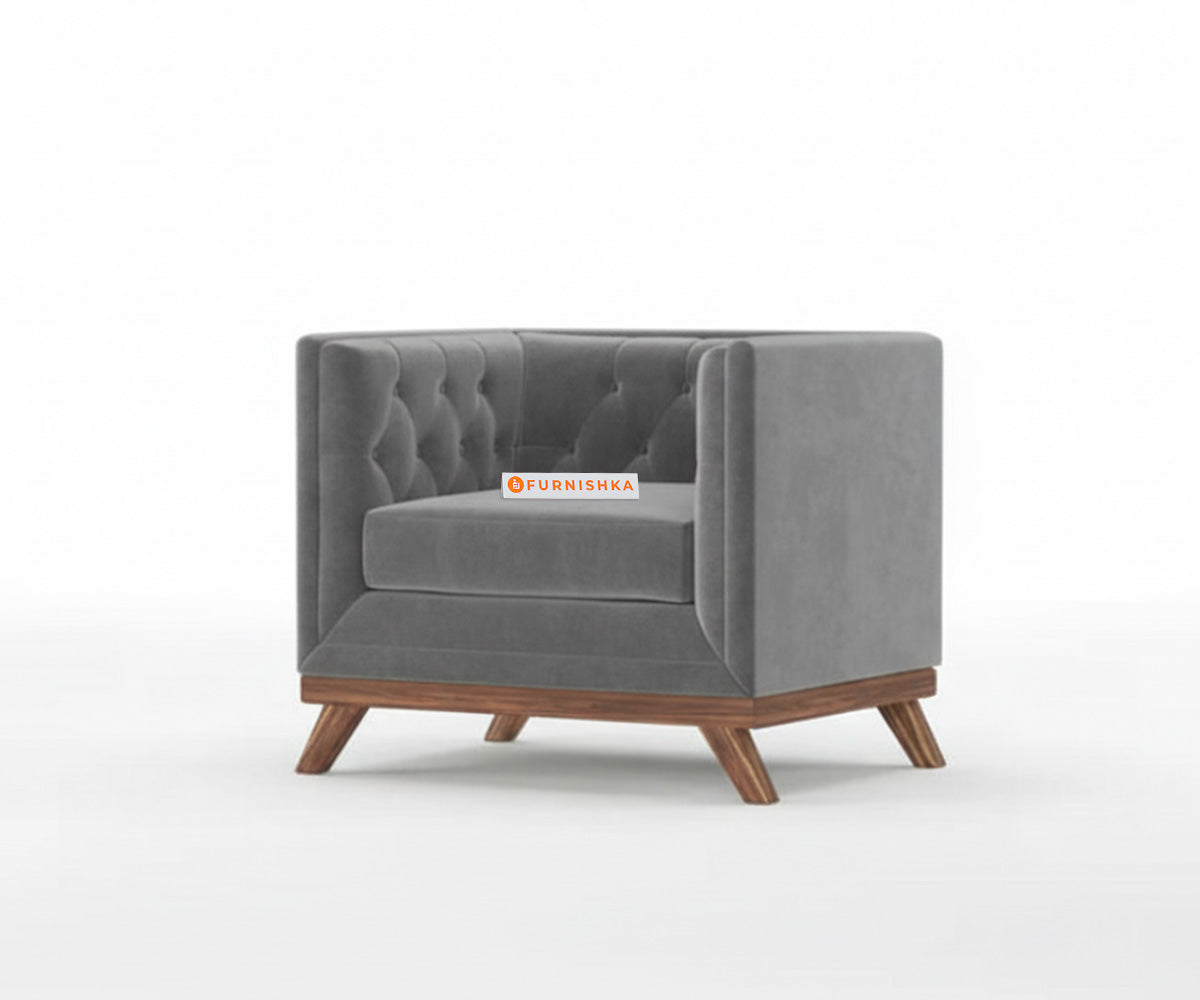 Matilda 3+1+1 Sofa Set Trout Grey - Furnishka