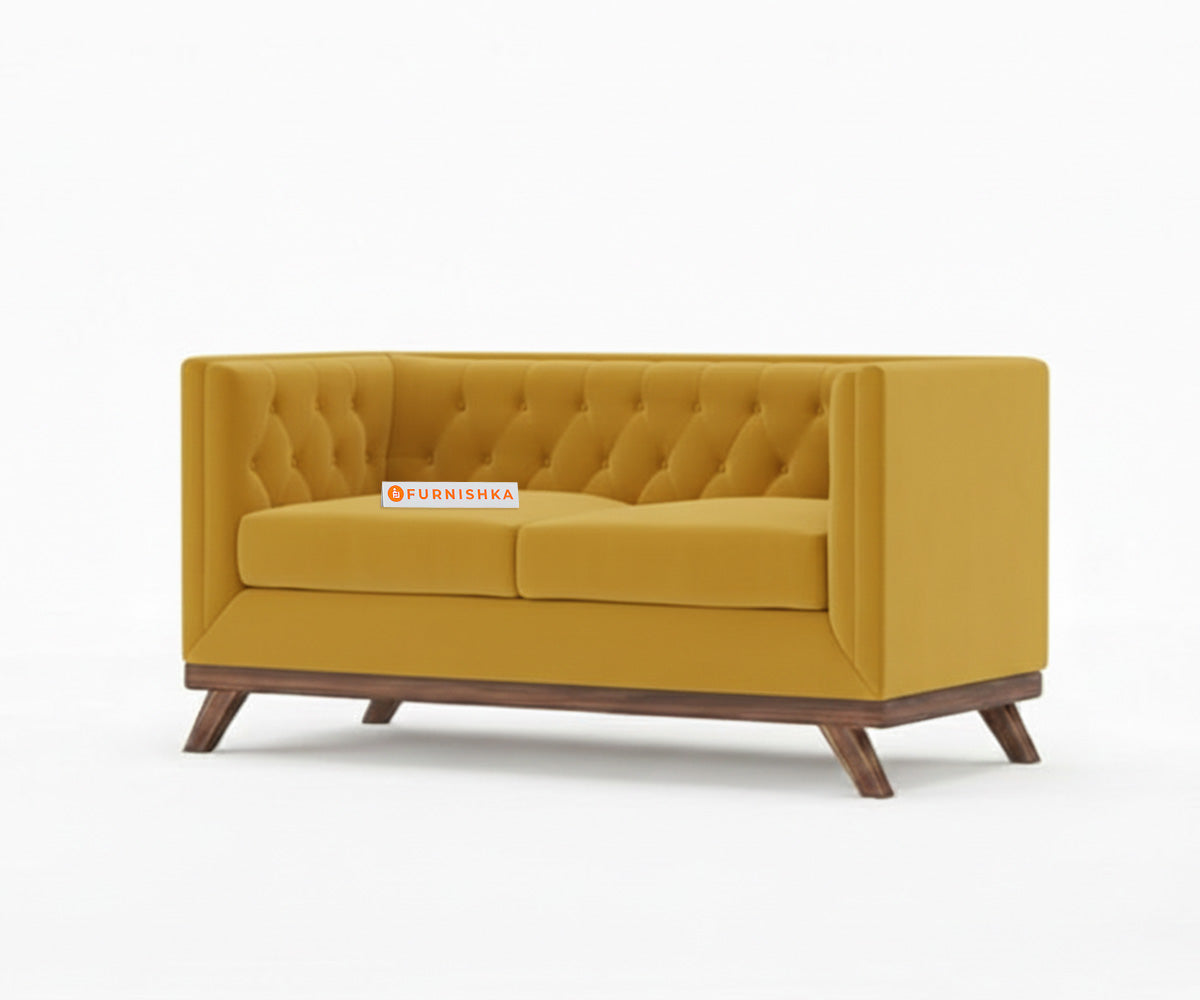 Matilda Sofa 2 Seater Mustard Yellow - Furnishka