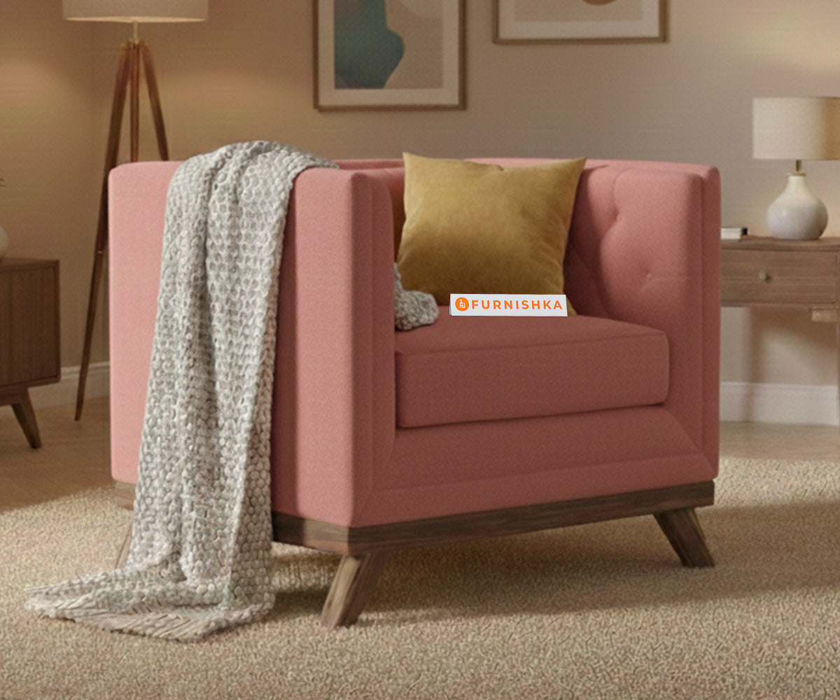 Matilda Sofa 1 Seater Flamingo Pink - Furnishka 