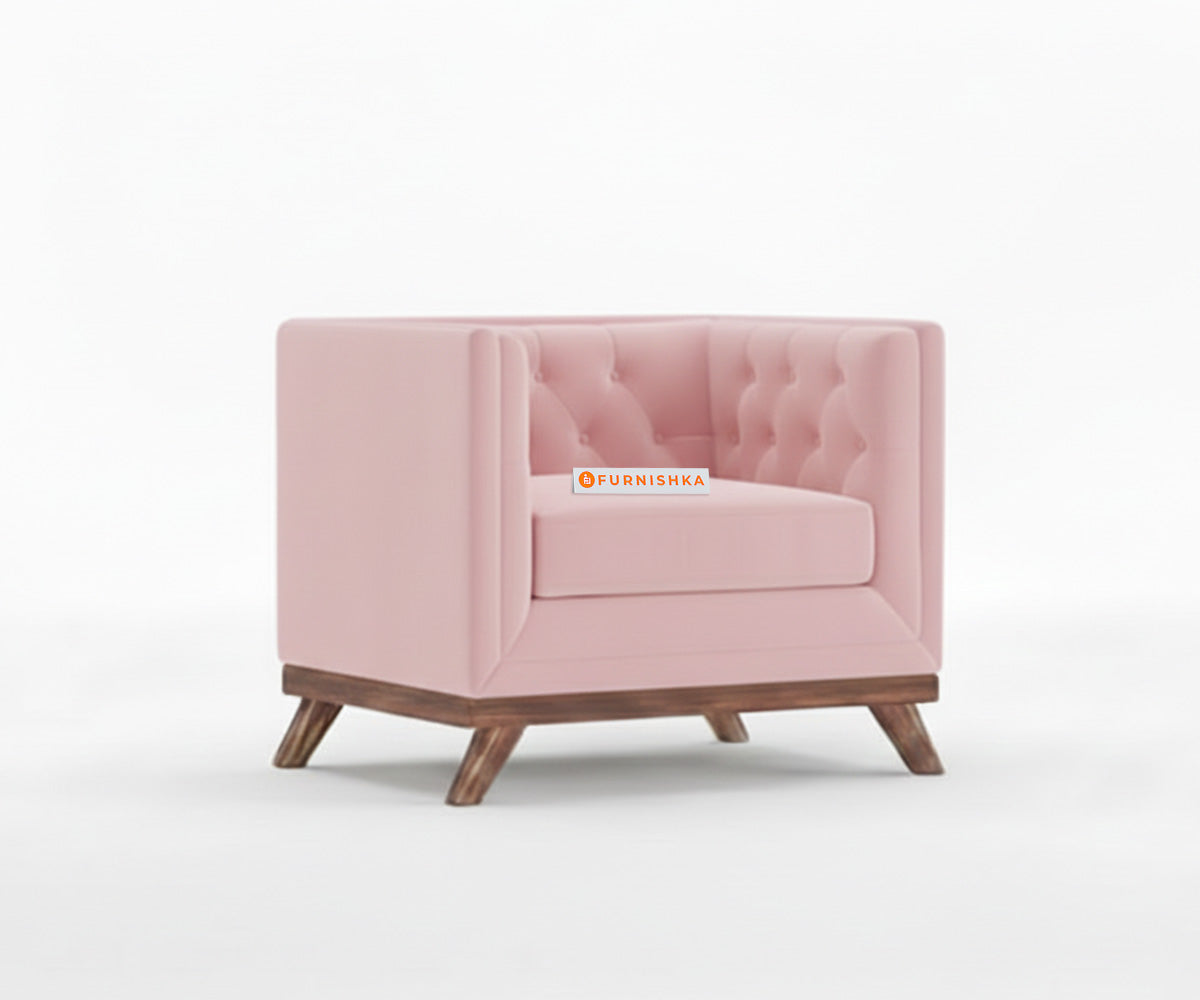 Matilda Sofa 1 Seater Flamingo Pink - Furnishka 