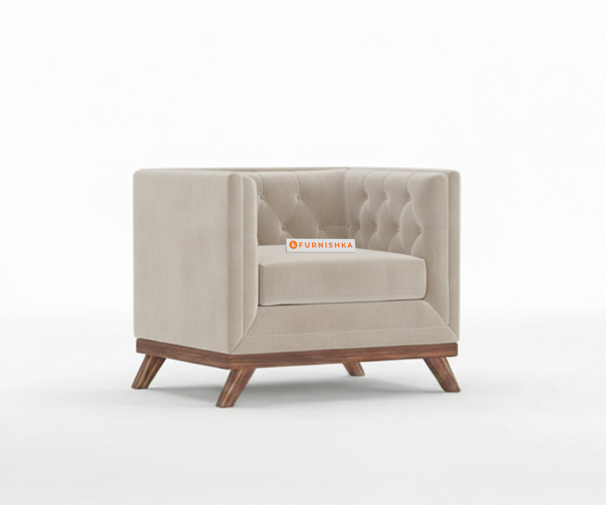 Matilda Sofa 1 Seater Light Beige - Furnishka 