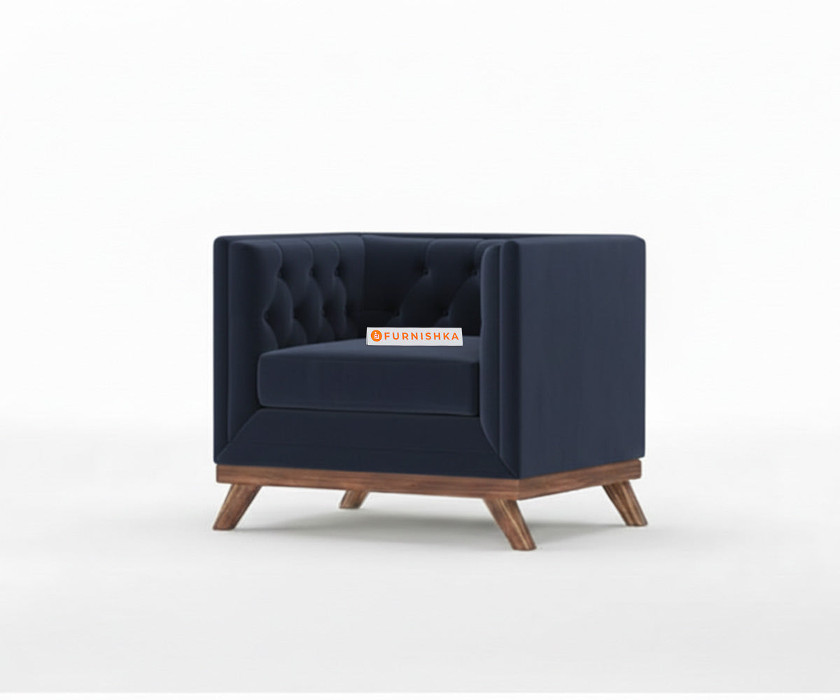 Matilda Sofa 1 Seater Persian Blue - Furnishka 