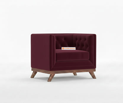 Matilda Sofa 1 Seater Red Wine - Furnishka 