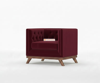 Matilda Sofa 1 Seater Red Wine - Furnishka 