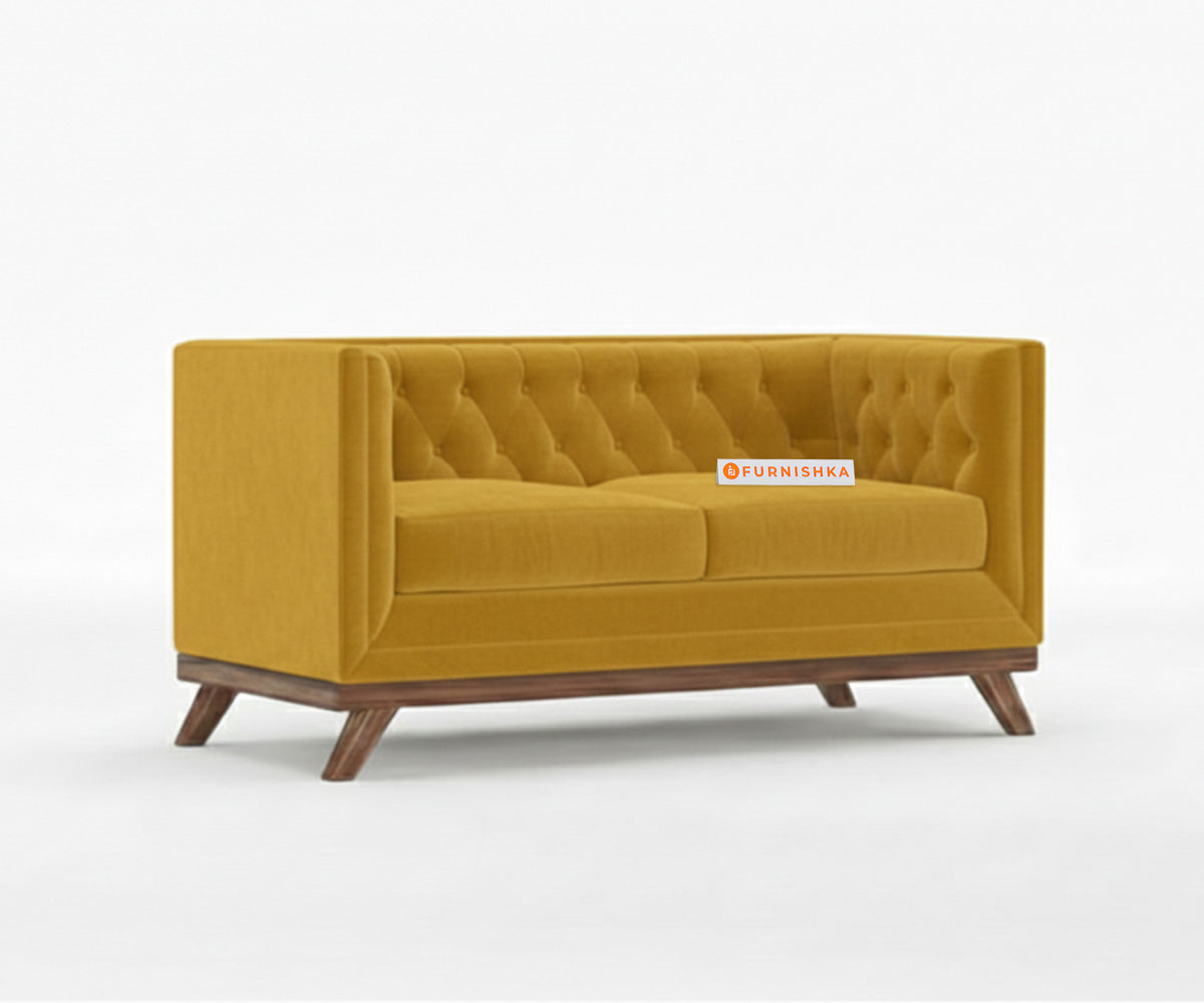 Matilda Sofa 2 Seater Mustard Yellow - Furnishka 
