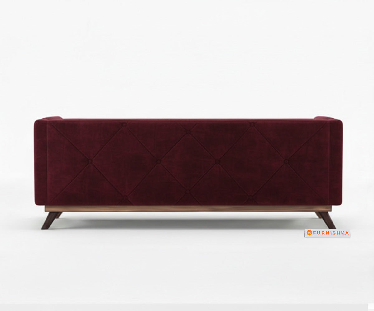 Matilda Sofa 3 Seater Red Wine - Furnishka 