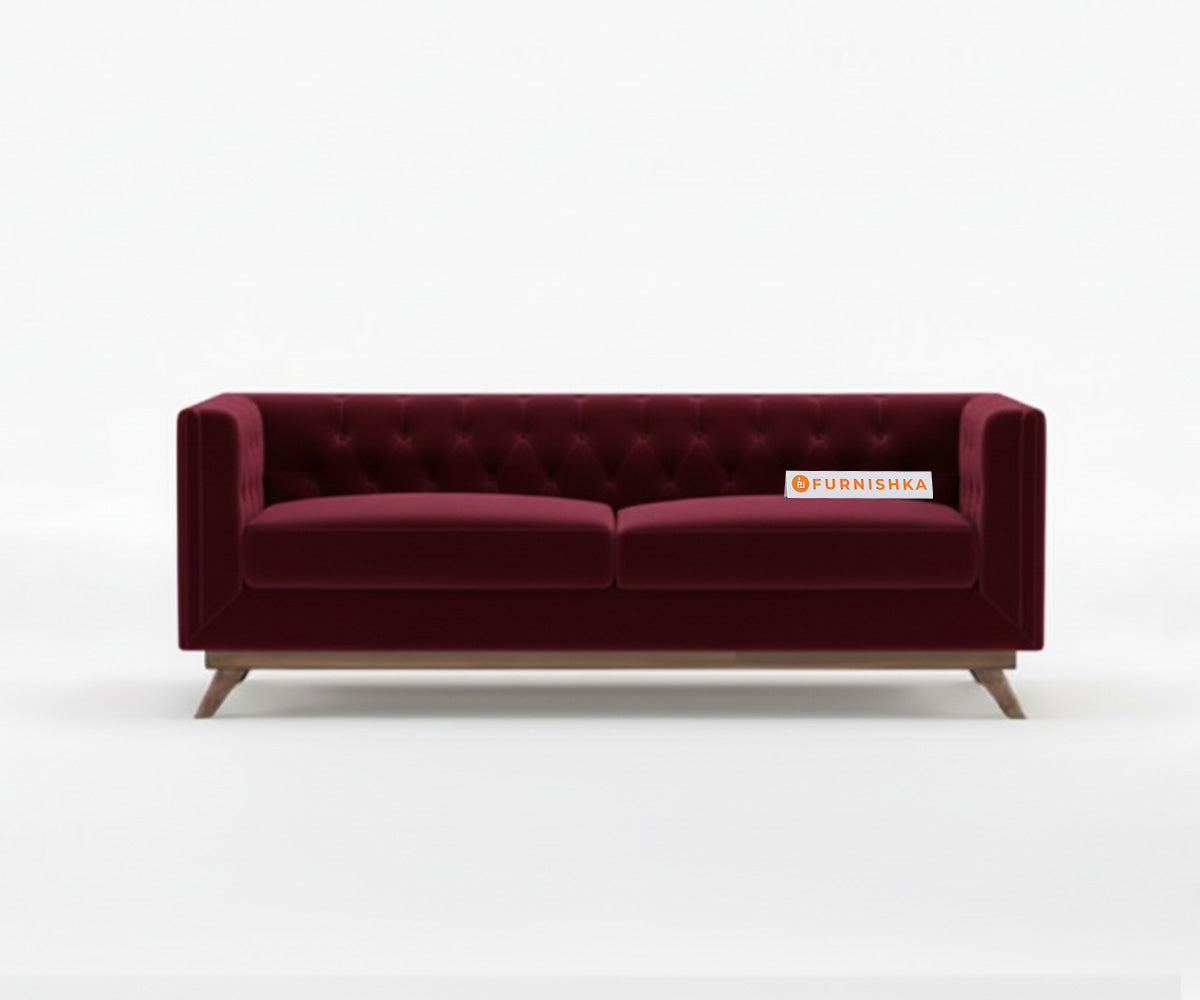 Matilda Sofa 3 Seater Red Wine - Furnishka 