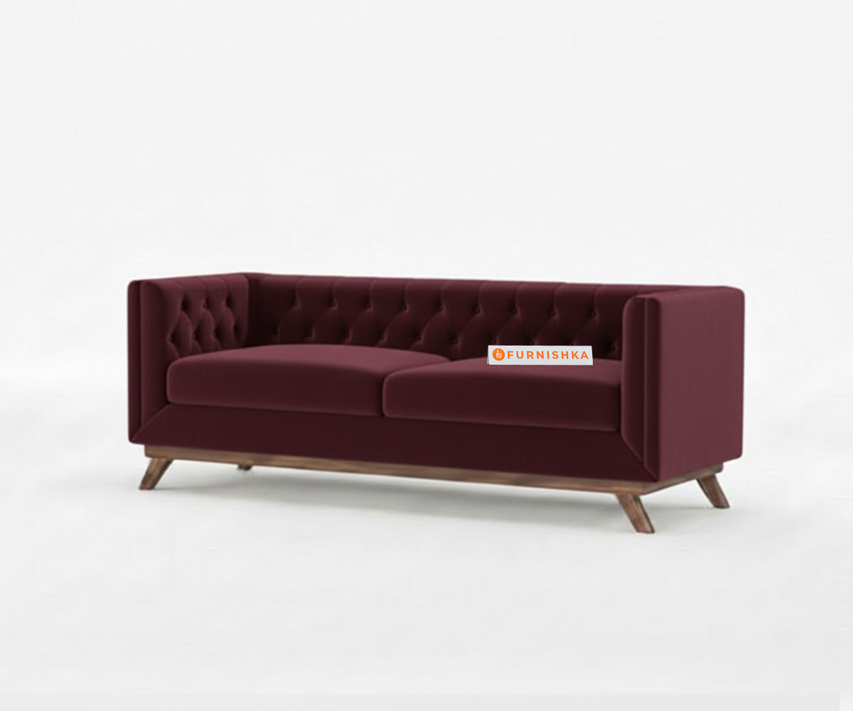Matilda Sofa 3 Seater Red Wine - Furnishka 