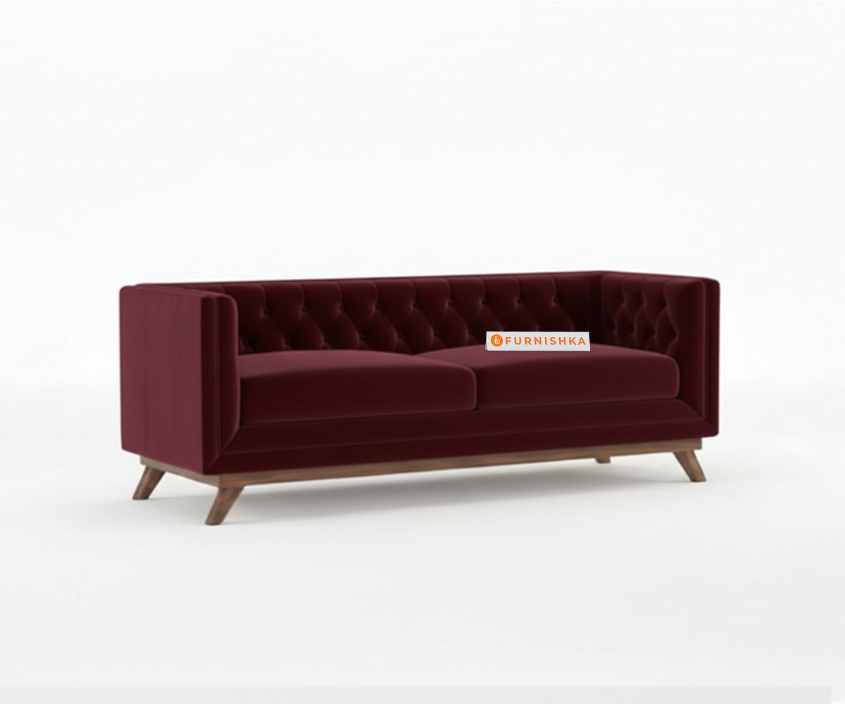 Matilda Sofa 3 Seater Red Wine - Furnishka 
