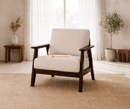 Maven 1 Seater Sheesham Wood Sofa - Furnishka