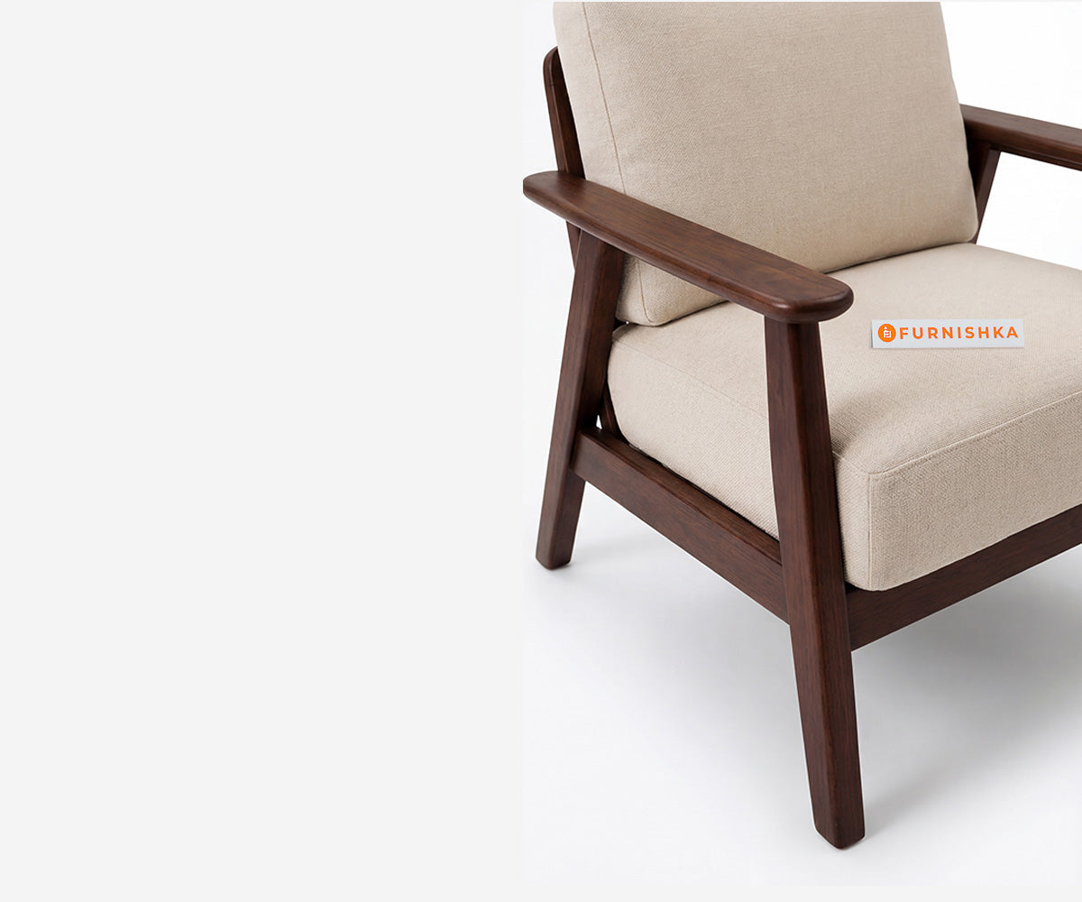 Maven 1 Seater Sheesham Wood Sofa - Furnishka