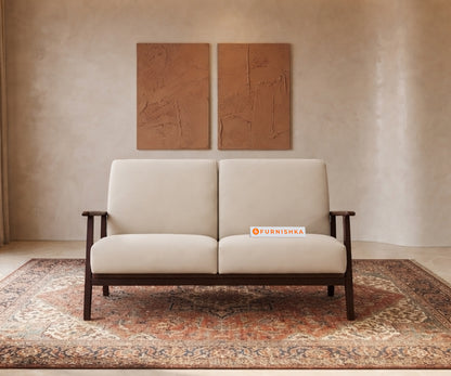 Maven 2 Seater Sheesham Wood Sofa - Furnishka
