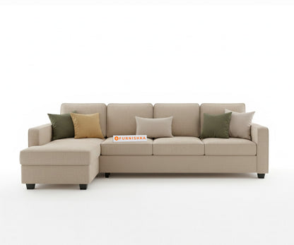 Melak Sectional Sofa 3+L Seater LHS Light Beige - Furnishka 