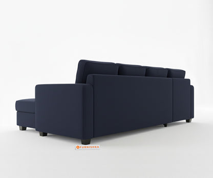 Melak Sectional Sofa 3+L Seater LHS Persian Blue - Furnishka 