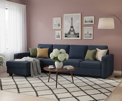 Melak Sectional Sofa 3+L Seater LHS Persian Blue