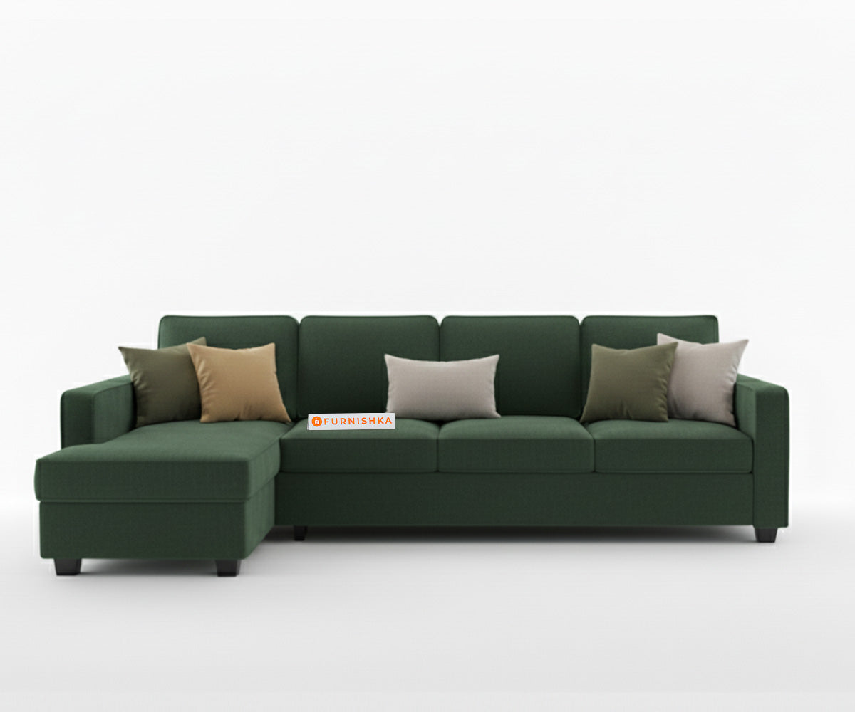 Melak Sectional Sofa 3+L Seater LHS Pine Green - Furnishka 
