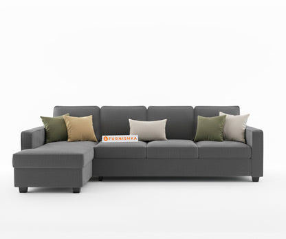 Melak Sectional Sofa 3+L Seater LHS Space Grey - Furnishka 