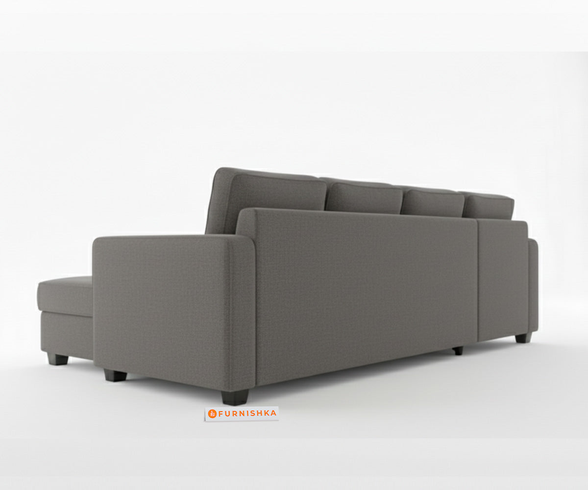 Melak Sectional Sofa 3+L Seater LHS Space Grey - Furnishka 