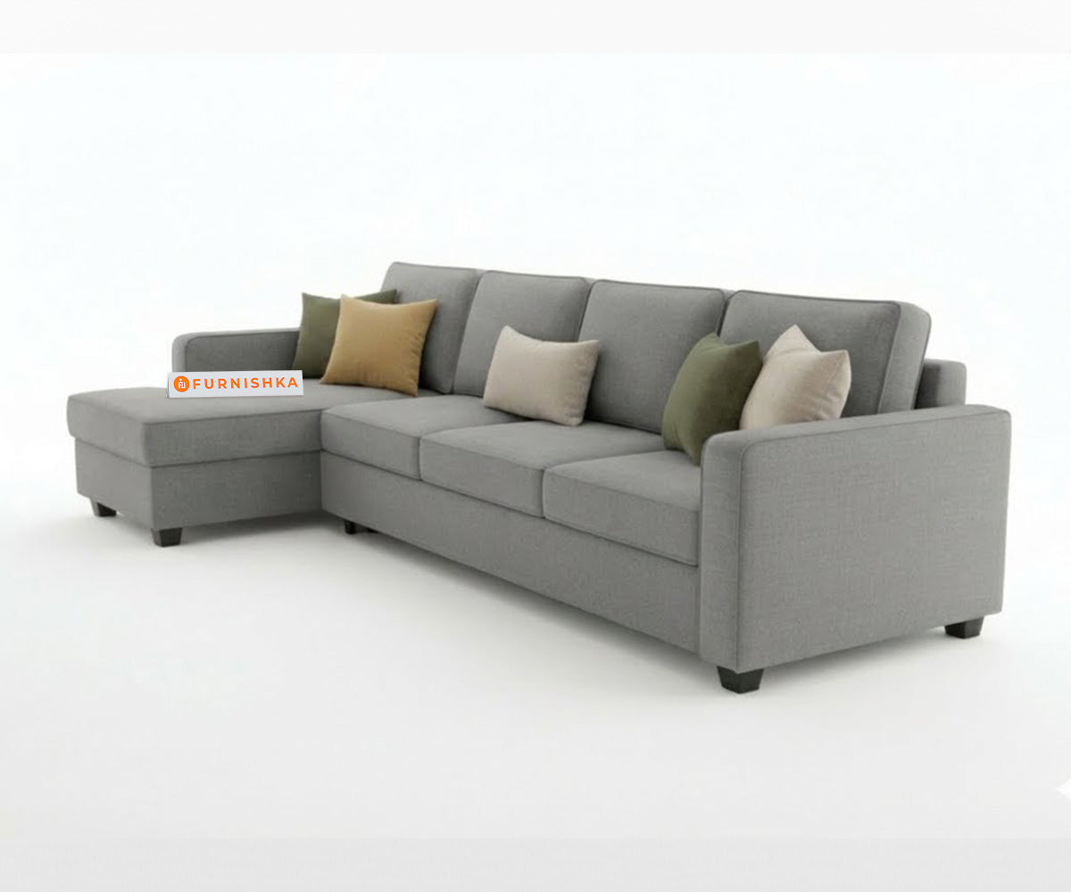 Melak Sectional Sofa 3+L Seater LHS Space Grey - Furnishka 