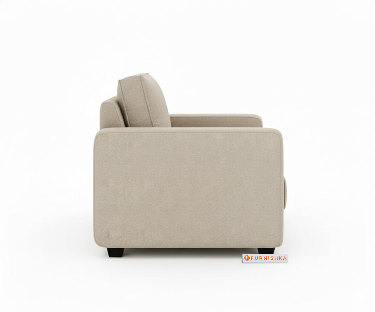 Melaka Sofa 1 Seater Light Beige - Furnishka