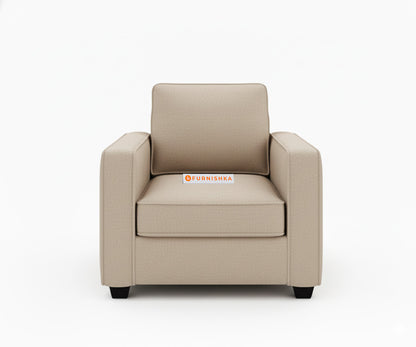 Melaka Sofa 1 Seater Light Beige - Furnishka