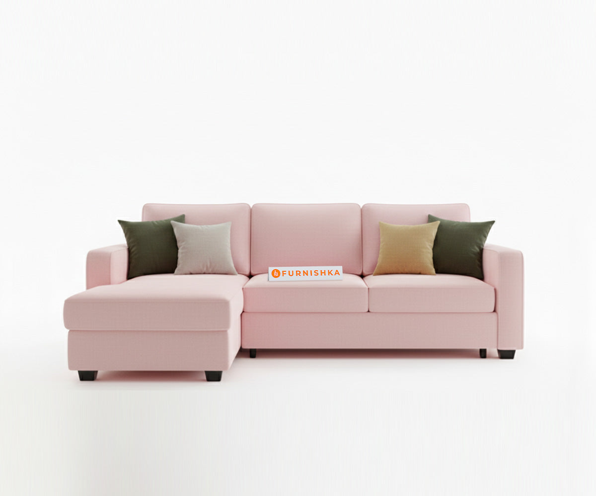 Melaka Sectional Sofa 2+L Seater LHS Flamingo Pink - Furnishka 