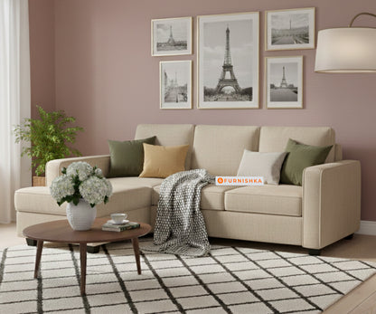 Melaka Sectional Sofa 2+L Seater LHS Light Beige - Furnishka 