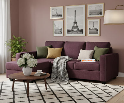 Melaka Sectional Sofa 2+L Seater LHS Red Wine - Furnishka 