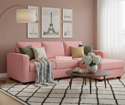 Melaka Sectional Sofa 2+L Seater  RHS Flamingo Pink - Furnishka 