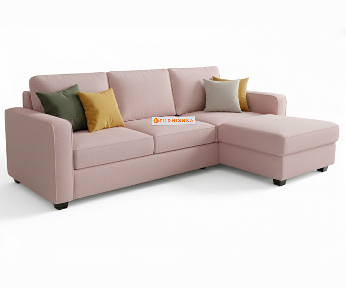 Melaka Sectional Sofa 2+L Seater  RHS Flamingo Pink - Furnishka 