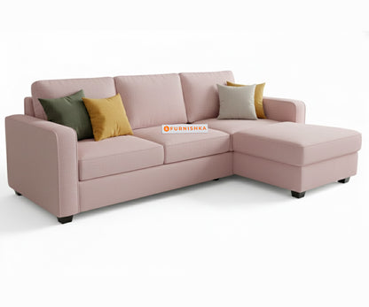 Melaka Sectional Sofa 2+L Seater  RHS Flamingo Pink - Furnishka 