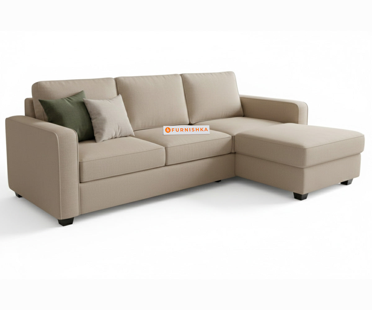 Melaka Sectional Sofa 2+L Seater RHS Light Beige - Furnishka 