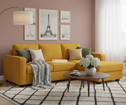 Melaka Sectional Sofa 2+L Seater RHS Mustard Yellow - Furnishka 