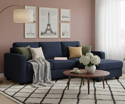 Melaka Sectional Sofa 2+L Seater RHS Persian Blue - Furnishka 