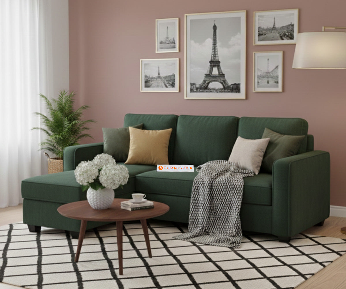 Melaka Sectional Sofa 2+L Seater  RHS Pine Green - Furnishka 