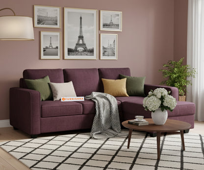 Melaka Sectional Sofa 2+L Seater RHS Red Wine - Furnishka 