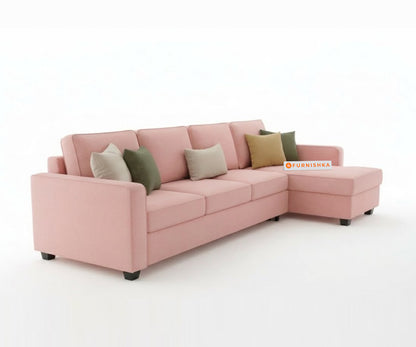 Melaka Sectional Sofa 3+L Seater RHS Flamingo Pink - Furnishka 