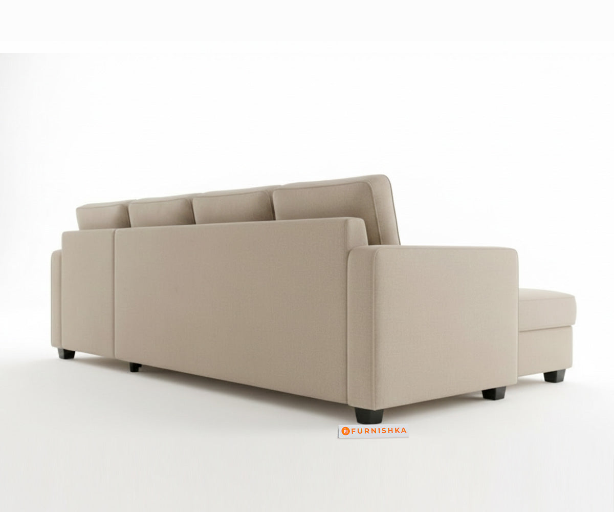 Melaka Sectional Sofa 3+L Seater RHS Light Beige - Furnishka 