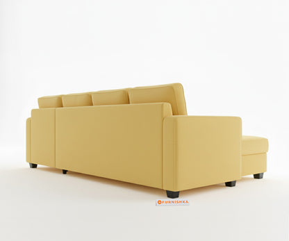 Melaka Sectional Sofa 3+L Seater RHS Mustard Yellow - Furnishka 