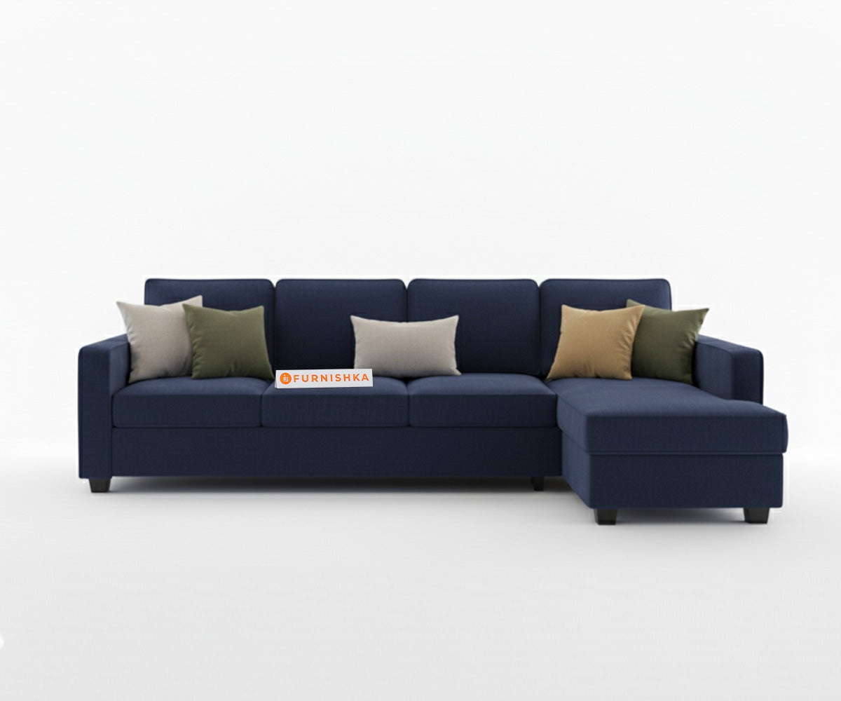 Melaka Sectional Sofa 3+L Seater RHS Persian Blue - Furnishka 