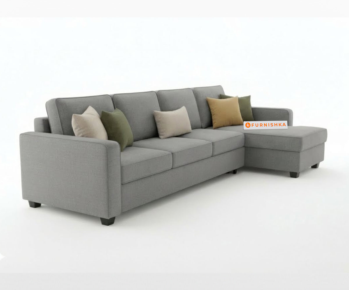 Melaka Sectional Sofa 3+L Seater RHS Space Grey - Furnishka 