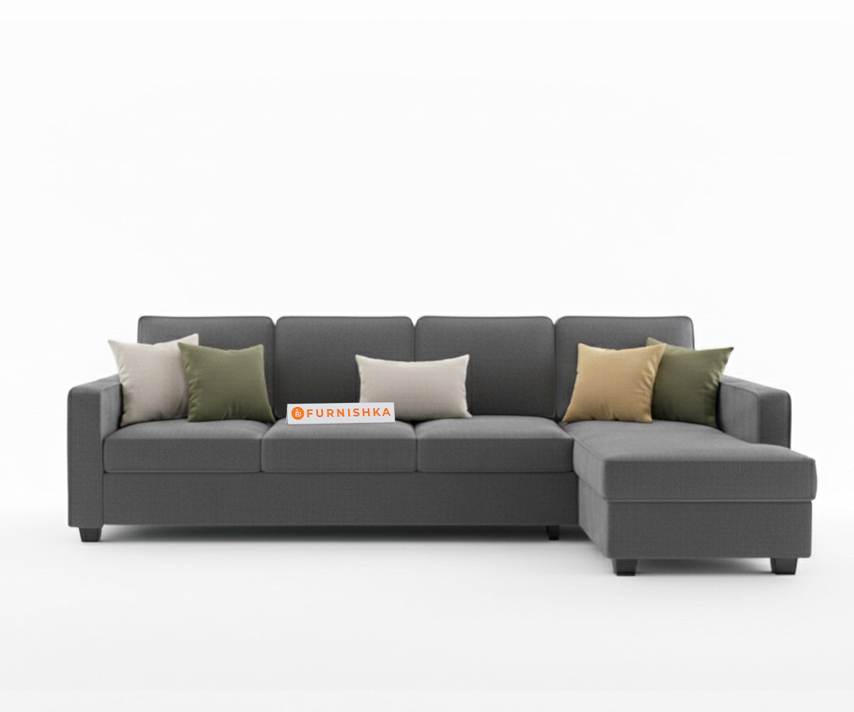 Melaka Sectional Sofa 3+L Seater RHS Space Grey - Furnishka 