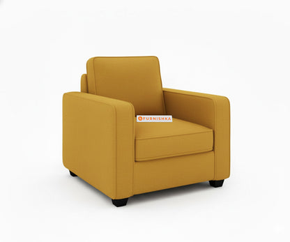 Melaka Sofa 1 Seater Mustard Yellow - Furnishka 